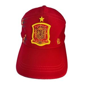 FEF Spain Sports Soccer National Team Red Hat Cap Adjustable Rare OSFA Licensed